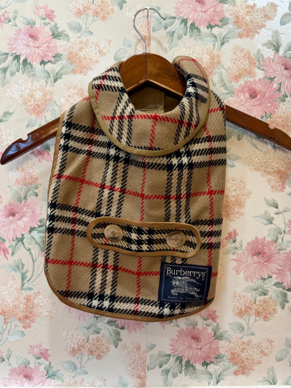 Burberrys Vintage dog coat Check Tan Plaid